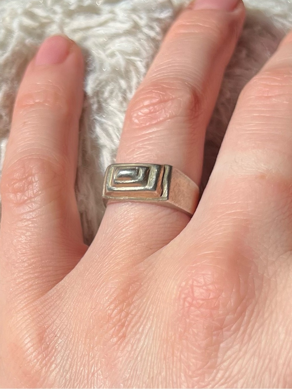 Sterling Silver Pyramid Ring